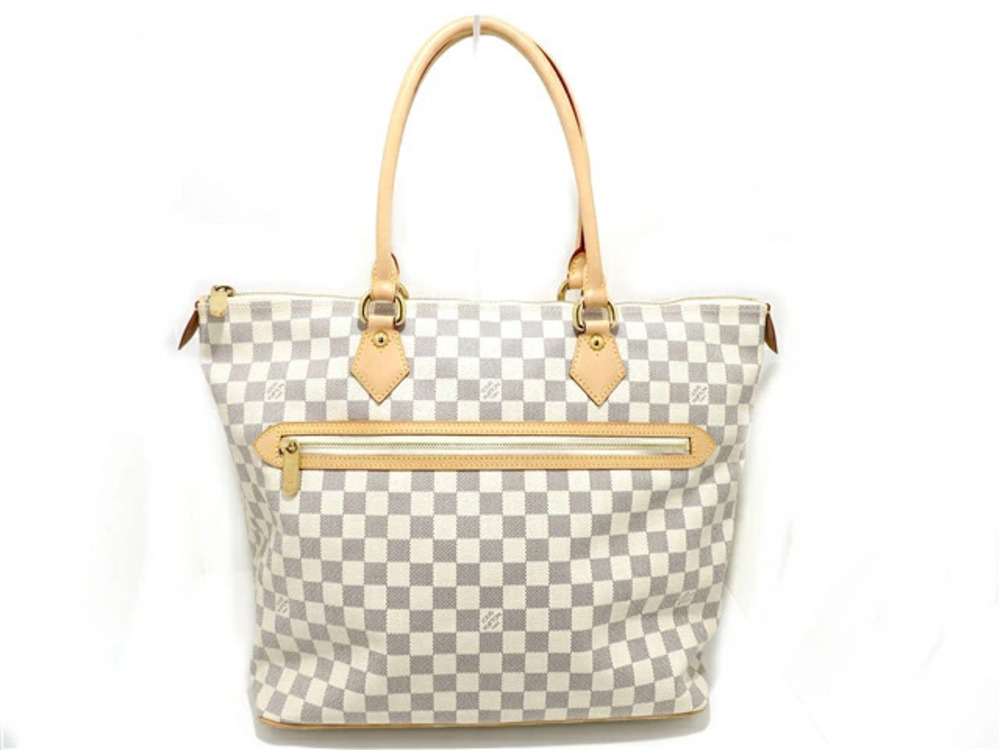LOUIS VUITTON Saleya Handbag Damier Azur White